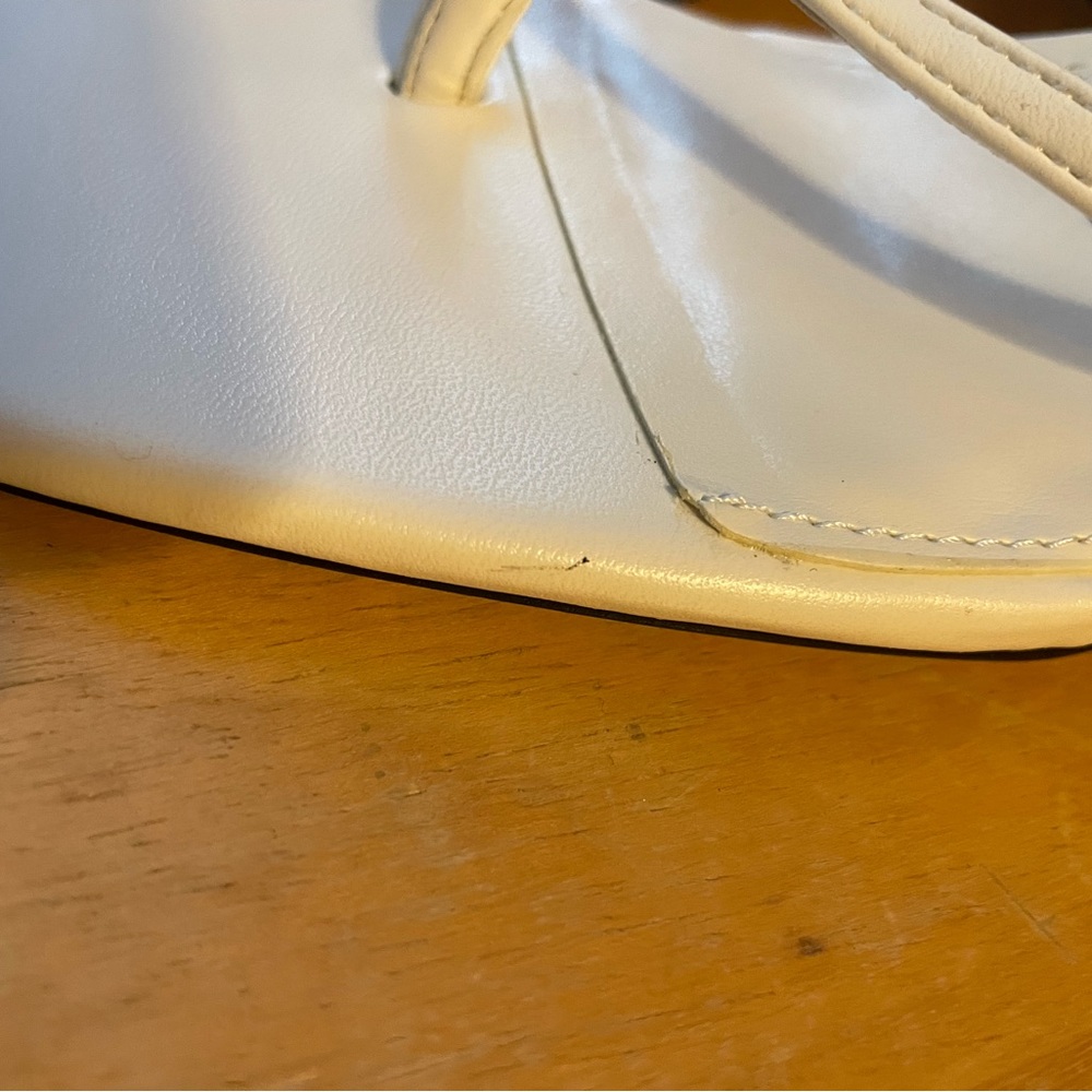 Calvin Klein Millie Ankle Strap Sandal in White. - Picture 11 of 15